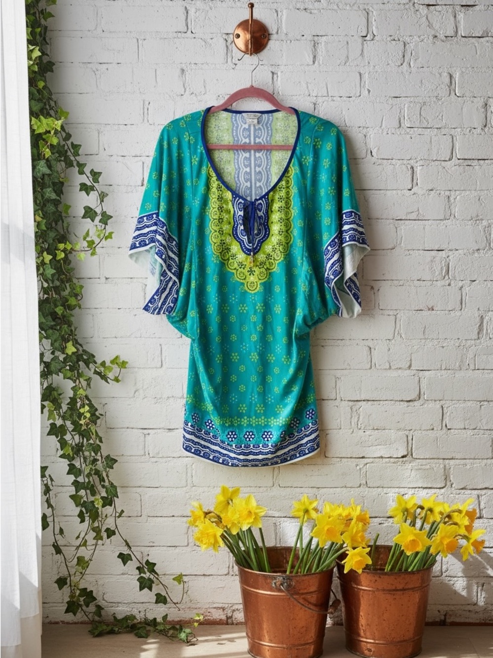 Trina Turk bohemian Beach, party mini dress
